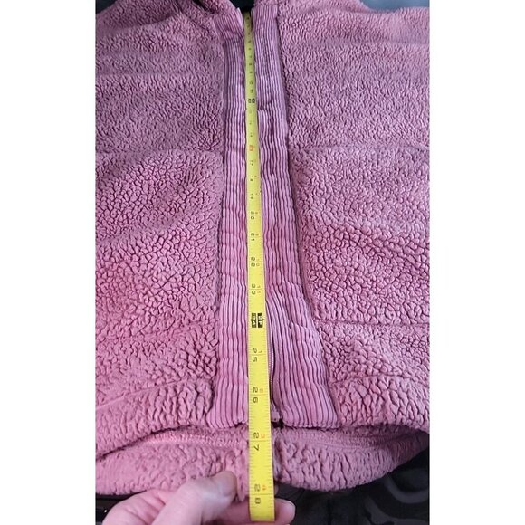 CAbi Embrace Topper Hooded Fleece Jacket Zip Front Women Large 4121 Dusty Rose - Picture 12 of 13